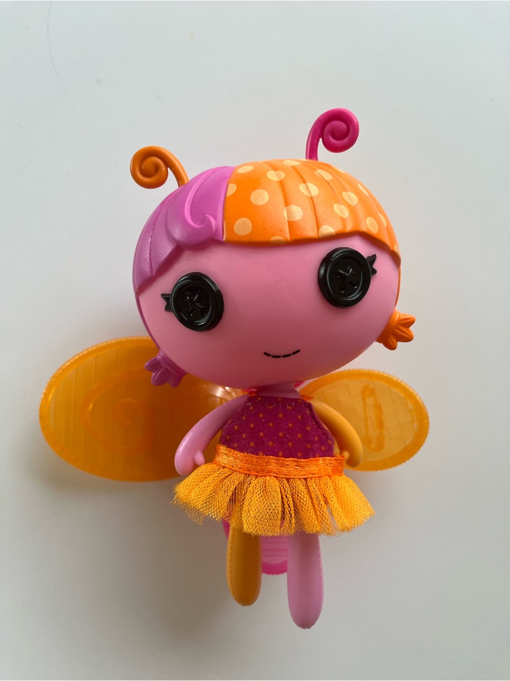 Lalaloopsy Littles Lala Oopsie Doll Fairy Tulip Butterfly Wings Pink Orange